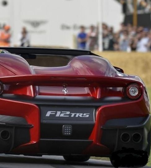 Apresentado inicialmente na terceira edi��o do Ferrari Cavalcade foi o TRS F12, apenas uma unidade de design personalizado fazendo sua primeira apari��o p�blica em solo siciliano. Com base na F12 berlinetta, o carro foi desenvolvido a pedido de um cliente. Uma das inspira��es iniciais para o projeto foi o 250 Testa Rossa de 1957. Na verdade, o TRS F12 � uma tomada inovadora da equipe Centro de Estilo Ferrari que, comandada por Flavio Manzoni, faz uma homenagem lend�rio carro usando suas iniciais �TR�.